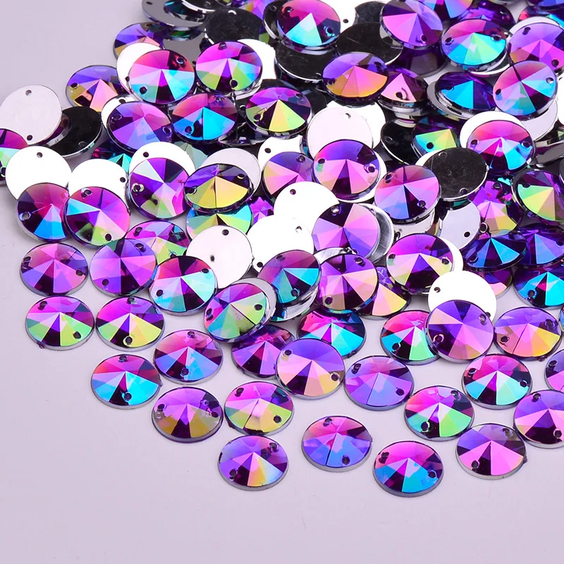 JUNAO 10 мм Пришивные блестящие черные стразы риволи аппликация с плоским