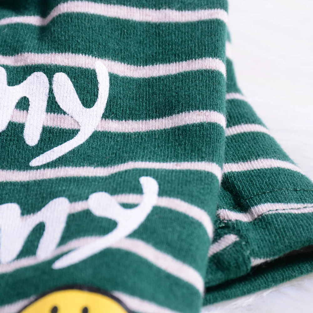 Весна лето домашний питомец жилет одежда для собак полосатый топ футболки