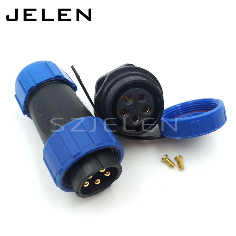 SP21 водонепроницаемый штекер и гнездо кабеля 5-контактный светодиодный разъем