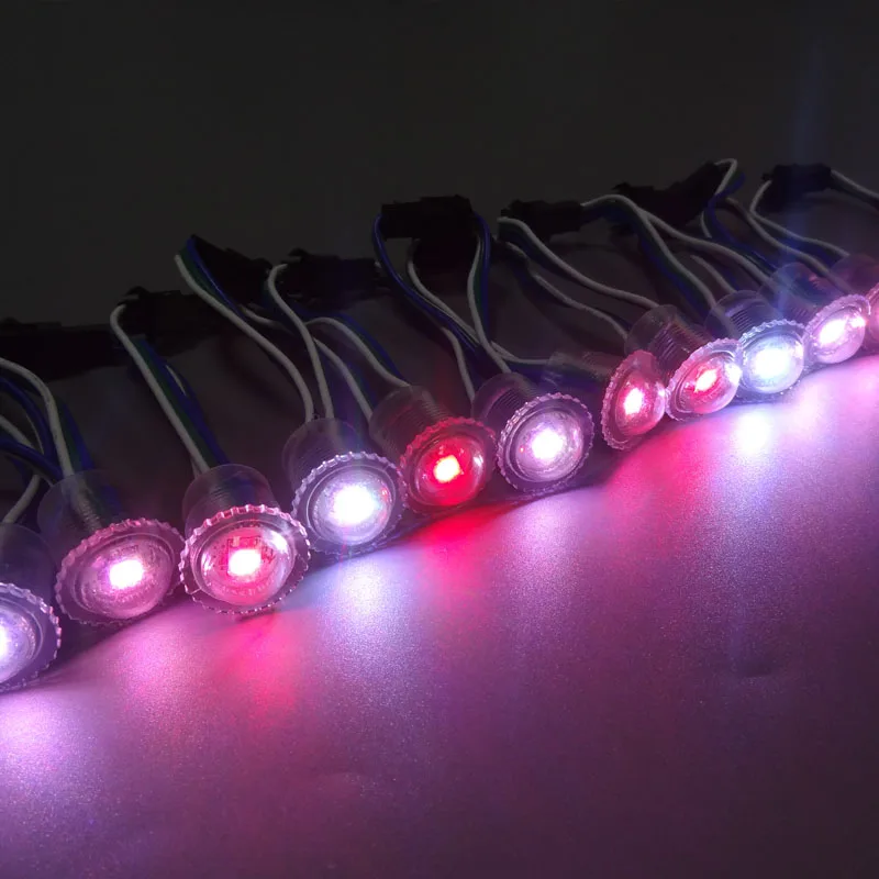 50 шт./лот 16 мм диаметр DC5V WS2811 Addressable RGB полноцветный светодиодный модуль smart 0 24 Вт