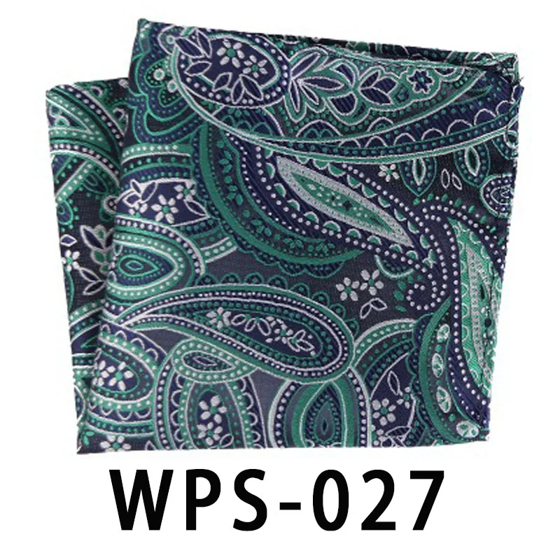 WPS-27 Новые дизайнерские популярные 25X25 см большой платок человек, узор «огурцы» цветочный узор в горошек нагрудный платок Для мужчин Повседневное Платки для Для мужчин костюм - Цвет: WPS-27