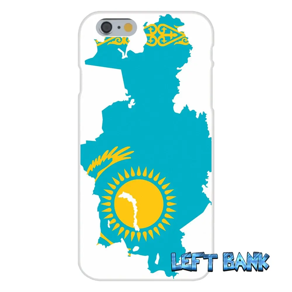 Мягкий силиконовый чехол из ТПУ с флагом Казахстана для iPhone 4 4S 5 5S 5C SE 6 6S 7 Plus|case for