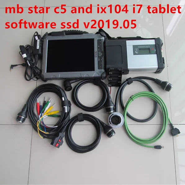 2020 6 MB Star C5 Компактный Диагностический ноутбук IX104 SSD подключение WIFI полный