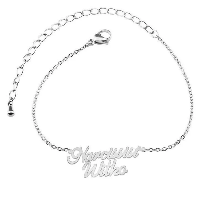 Персонализированный браслет с двойным именем на заказ золотой из нержавеющей