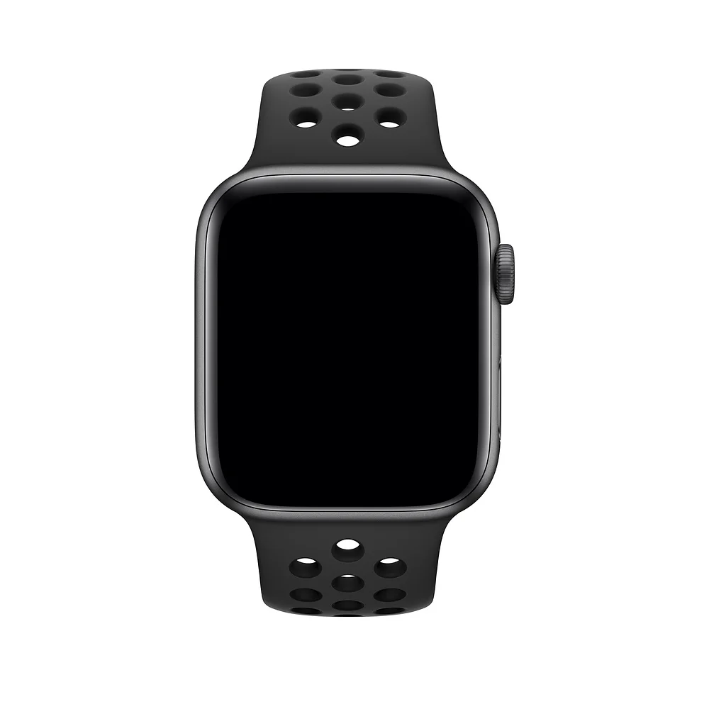 Замена KeBitt спортивный ремешок для Apple Watch 38 мм 40 мм 42 мм 44 мм, силиконовый ремешок, Браслет совместим с iWatch серии 5/4 - Цвет ремешка: Black