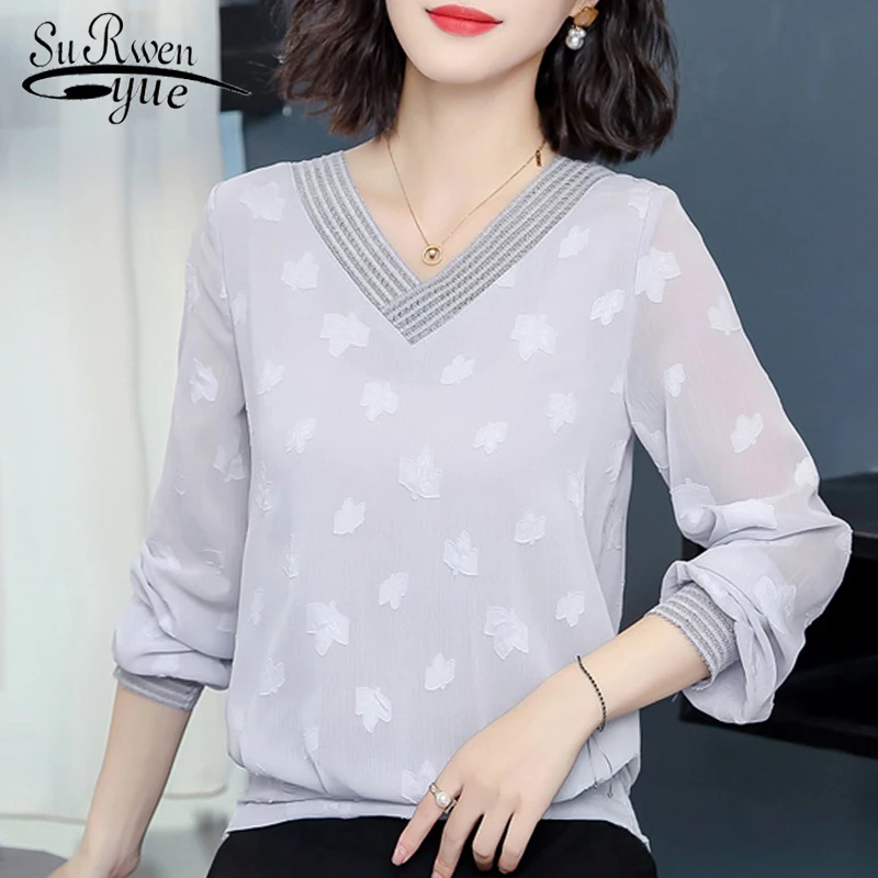 Плюс размеры 4XL шифоновая женские блузка рубашки топы и блузки для Одежда малышек