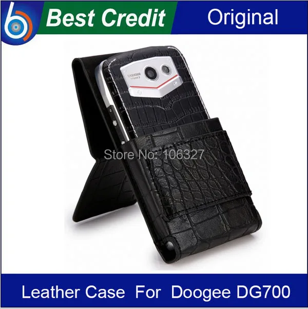 Original Doogee Dg700 Leather case with Holder, Fluctuation open Leather cases for Doogee DG700 Black, DG700 cover case/Eva