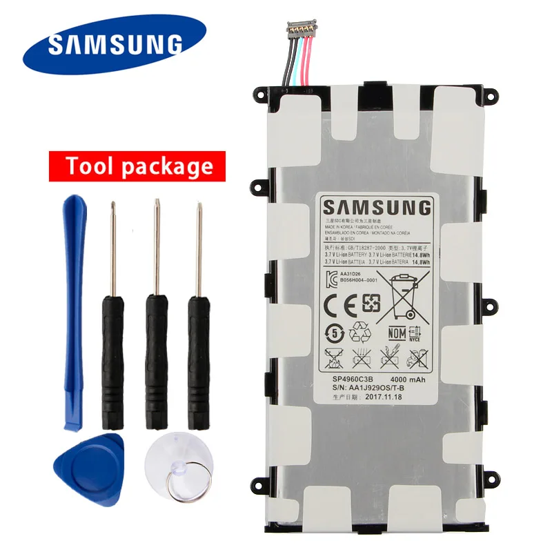 Оригинальный высококачественный аккумулятор Samsung SP4960C3B для GALAXY Tab 7 0 Plus P3110 P3100 P6210