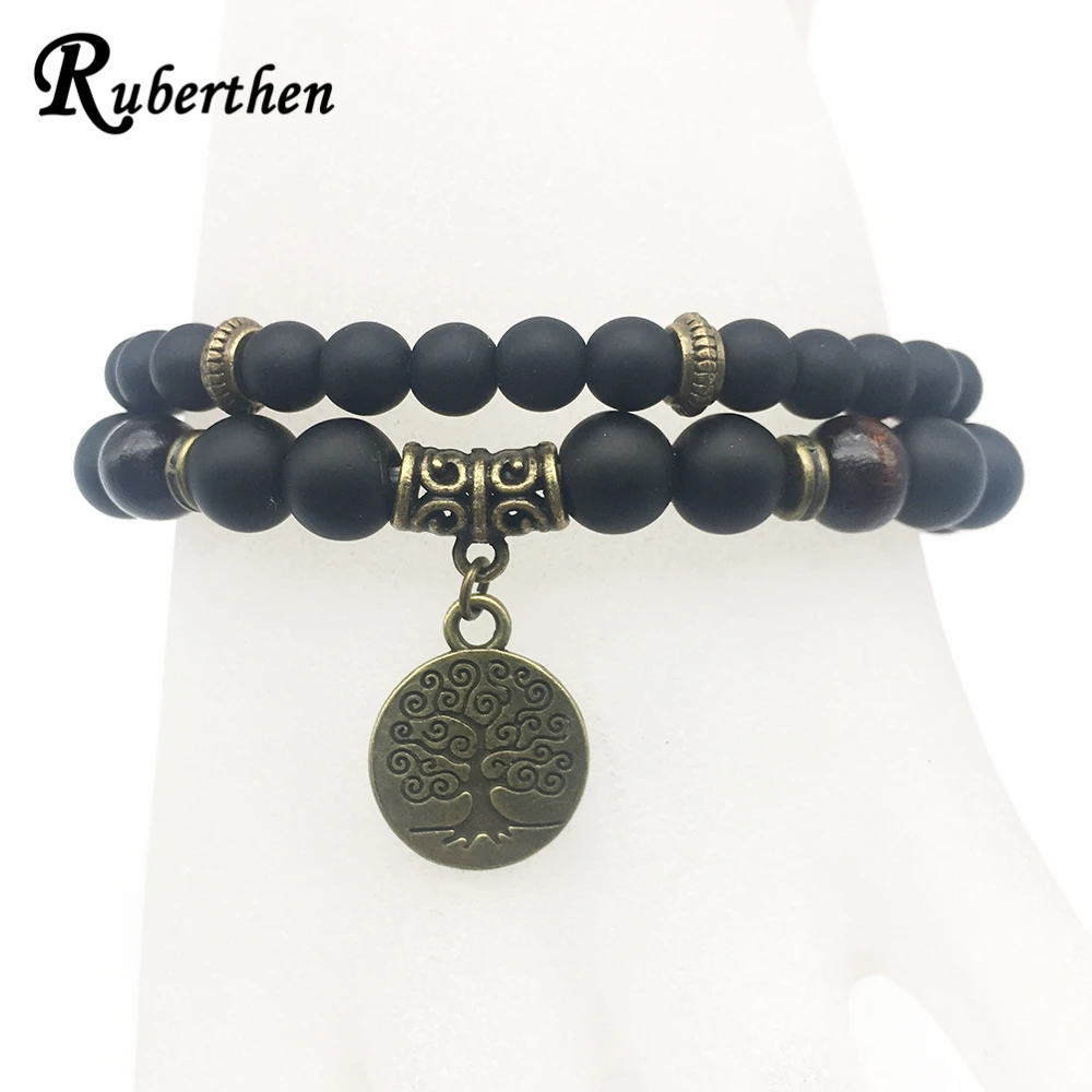 Ruberthen распродажа Мужской Набор браслетов модный дизайн браслет с деревом жизни