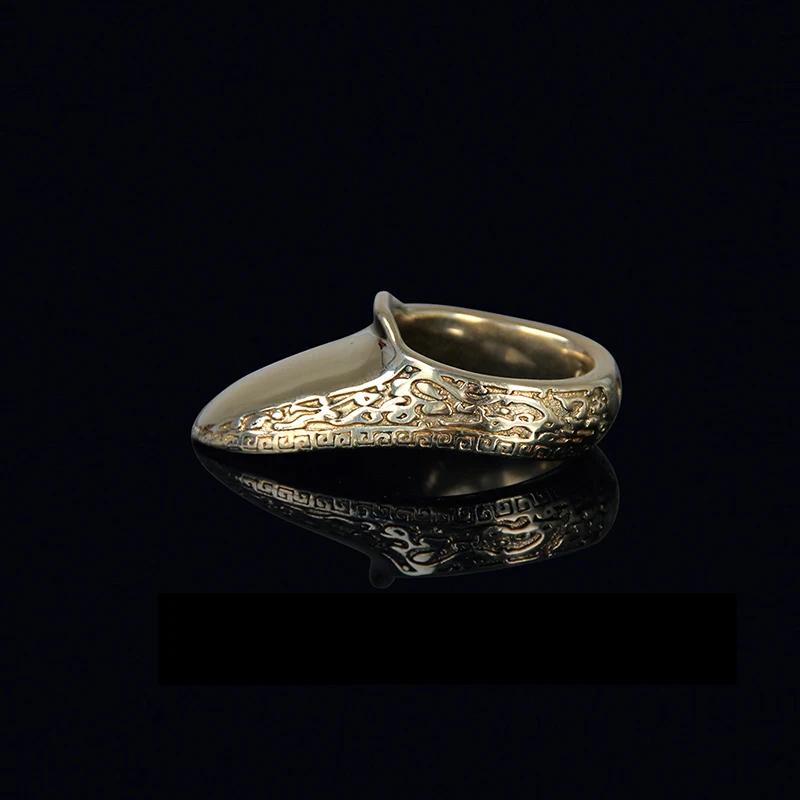 1 шт. стрельба из лука защита для пальцев латунь съемки кольцо катапульта