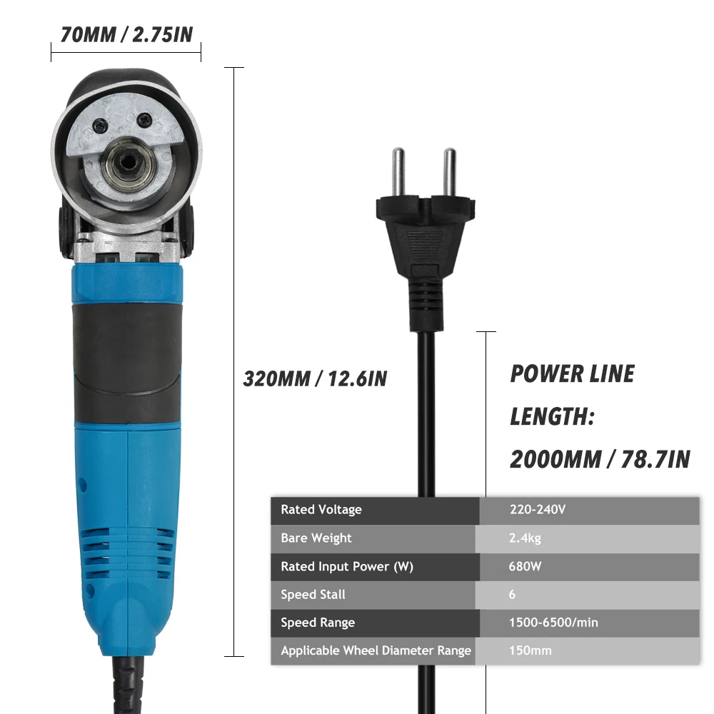 220V 240V 680W Регулируемый Скорость двойного действия машина для полировки