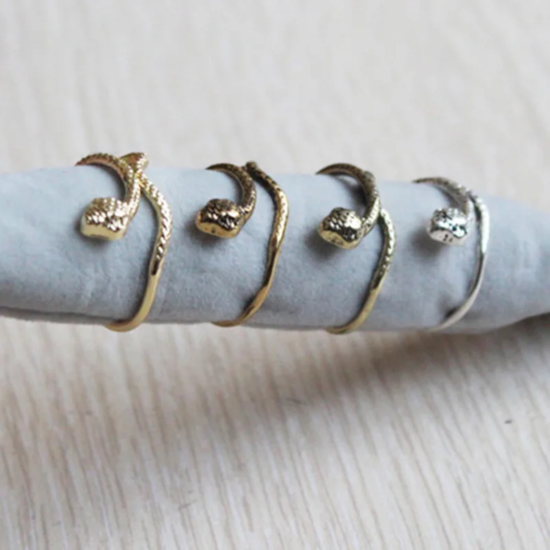 Хип-хоп стиль регулируемое крутое кольцо змея кольца для женщин и мужчин оптом