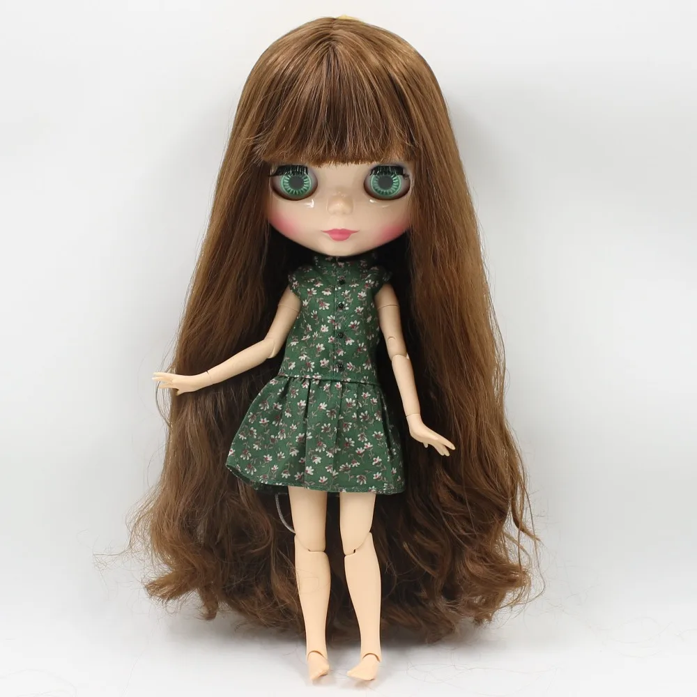 Ледяная кукла DBS Blyth licca body BL9158/0635 коричневый микс золотые волосы натуральный