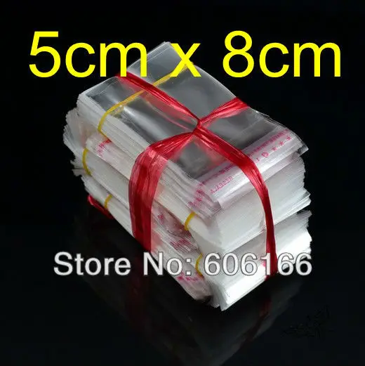 Оптовая Продажа 1000 шт./лот 5x8 см Прозрачное самоклеящееся уплотнение