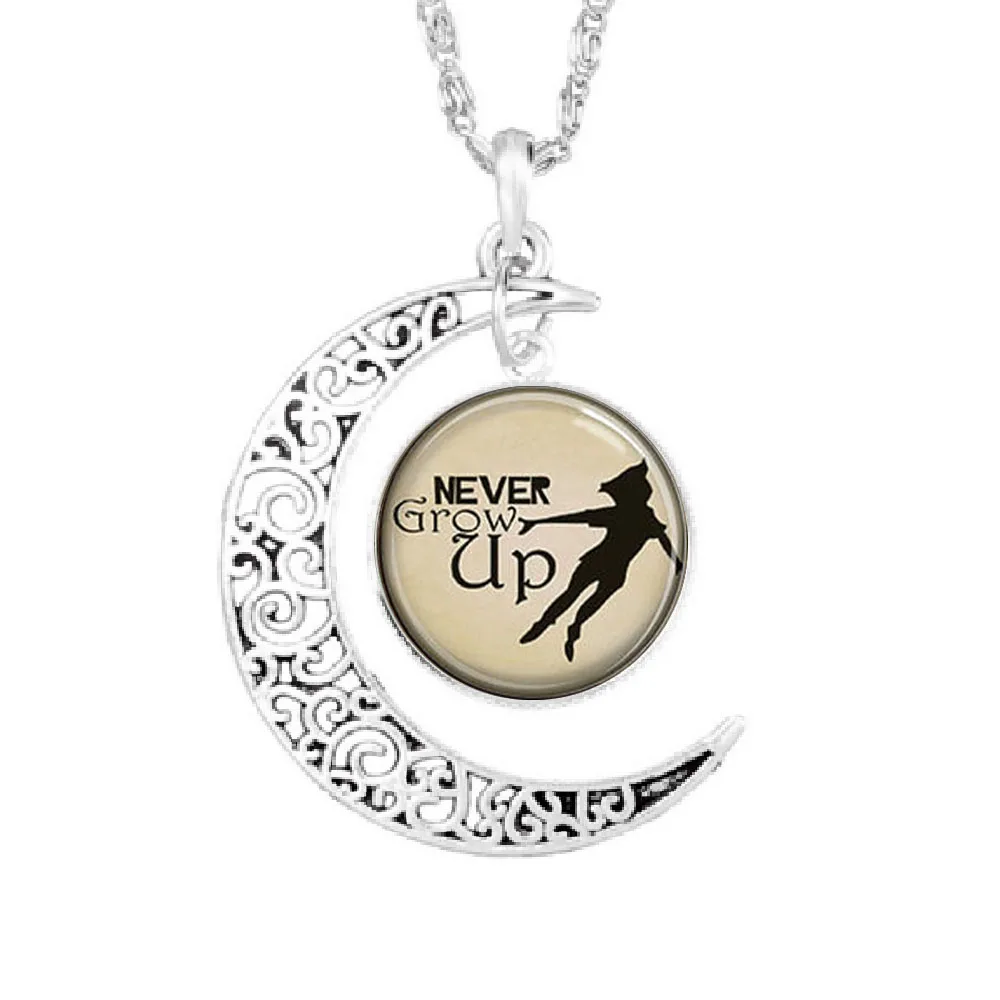 Мужская цепочка с подвеской в виде Луны Питера Пэна 1 шт./лот|necklace glass|chained upmovie up |