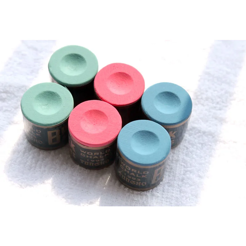 6 шт./лот круговой бильярдный мел аксессуары для бильярда снукер красного синего