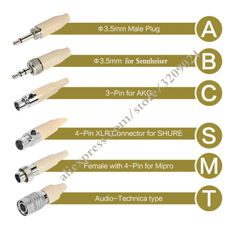 Skin Mini XLR 3 контакта TA3F 3PIN ушной крючок подвесная гарнитура с микрофоном для AKG