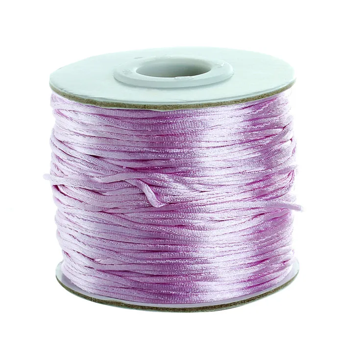 Light purple Ckysee 80 ярдов/партия 1,5 мм Многоцветный Нейлон Китайский шелк Шелковый узел макраме шнур из бисера Плетеный провод Diy ювелирных изделий - Цвет: Light purple