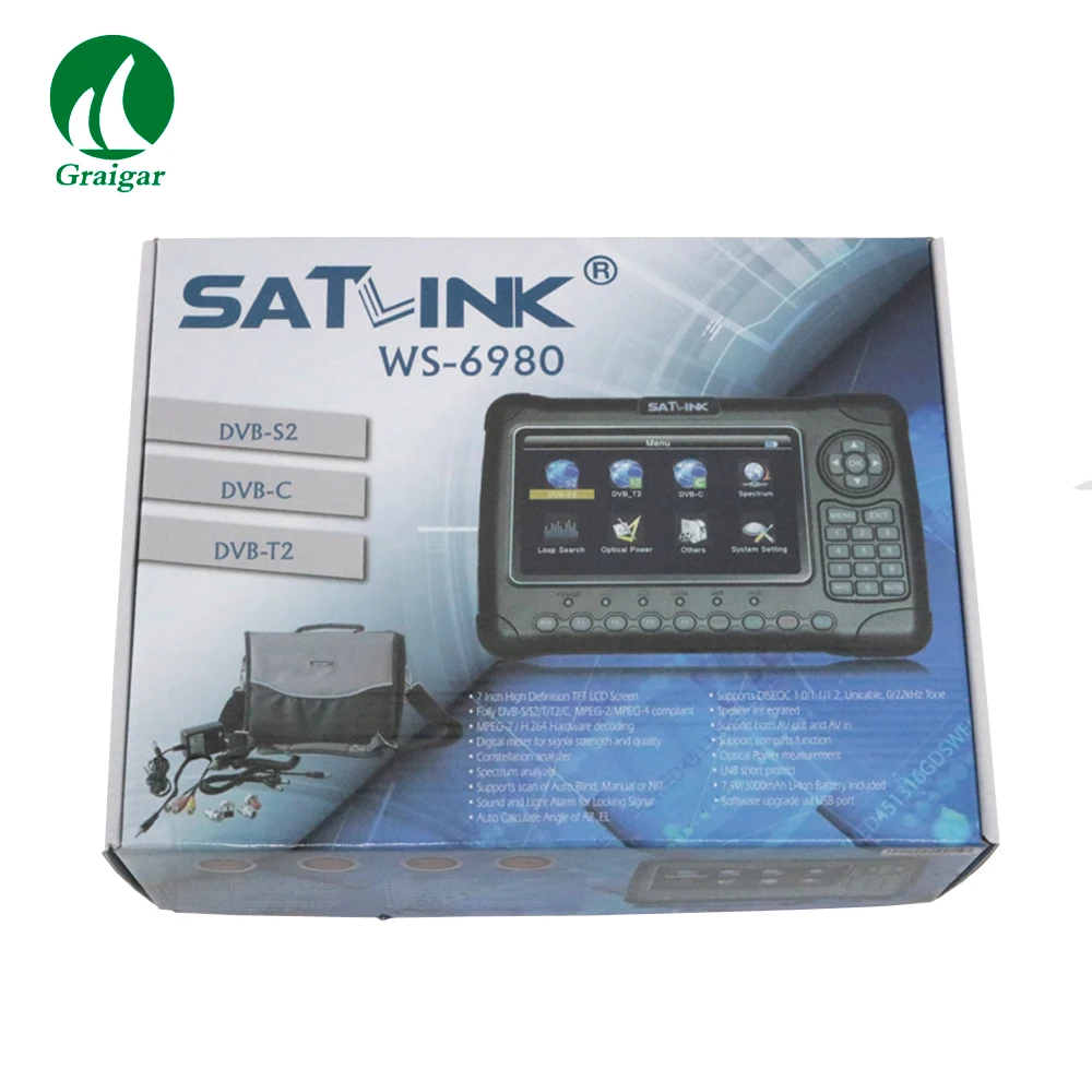 DVB-S2/T2/C WS6980 Оптический анализатор спектра обнаружения мощности WS-6980 для силы и качества сигнала