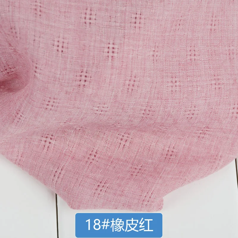 light red Хлопковая ткань 145*50 см простая жаккардовая ткань маленькое отверстие полое Сетчатое полотно DIY аксессуары для женского платья китайский стиль - Цвет: light red
