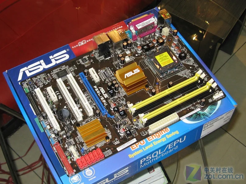 Материнская плата Asus P5QL/EPU для настольных ПК P43 Socket LGA 775 Q8200 Q8300 DDR2 16G ATX UEFI биос оригинальная б/у материнская плата в продаже
