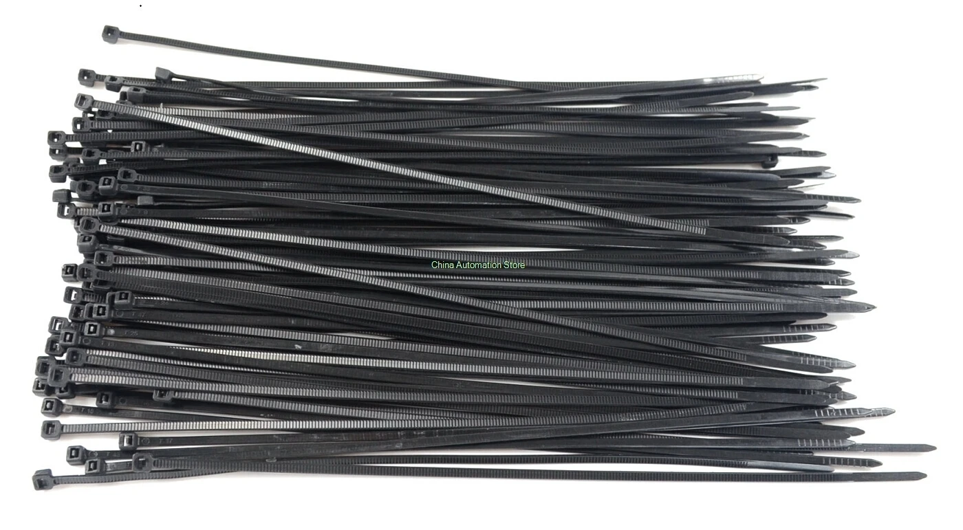 500PCS 4X150mm ( 6'' Inch) Black Self Lock Plastic Nylon Cable Ties Zip Wire | Обустройство дома