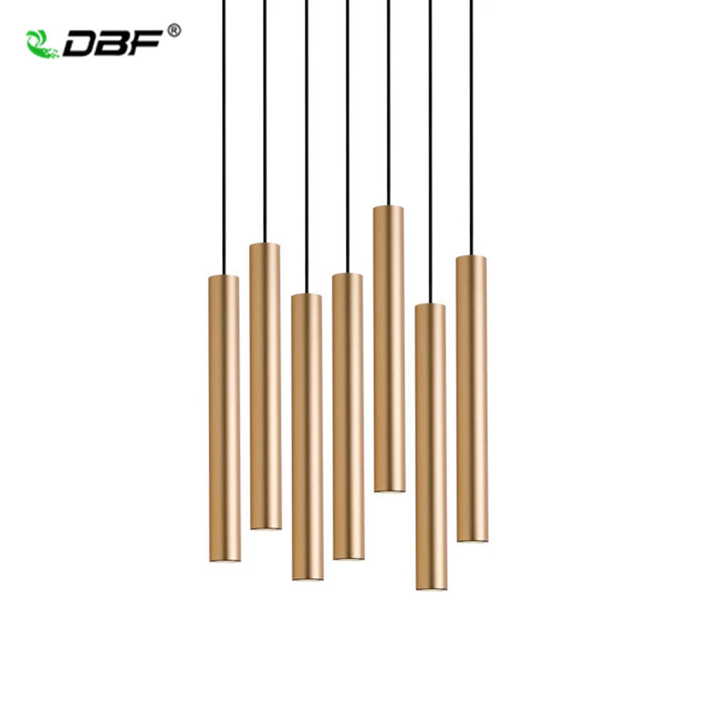 [DBF] Подвесная лампа подвесная длинная цилиндрическая для ресторана кафе