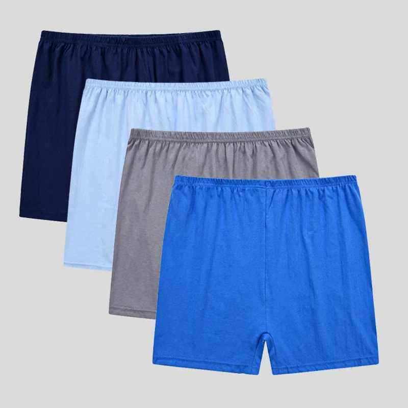 4 шт./партия мужские боксеры из хлопка свободные шорты трусы большие короткие
