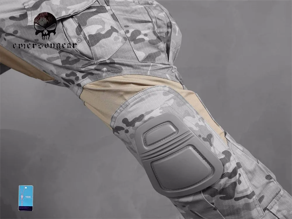 Для мужчин военный Охота БДУ брюки EMERSON Combat G3 тактические брюки с наколенники мультикам черный MCAD