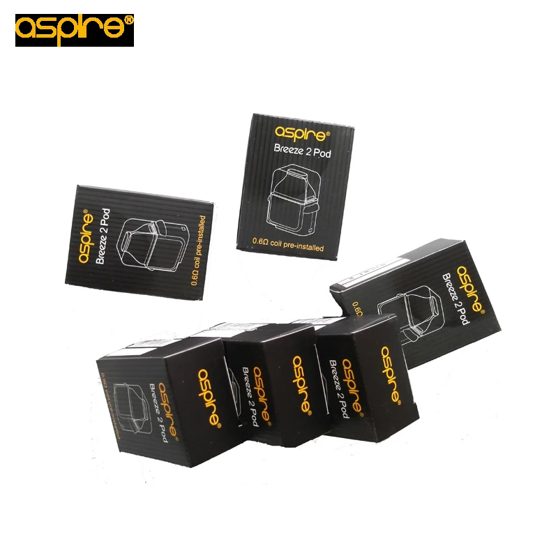 1 шт. до 5 Aspire Breeze 2 POD 3 мл Vape с 0.6ohm катушка сменная в наличии для комплект|Атомайзеры