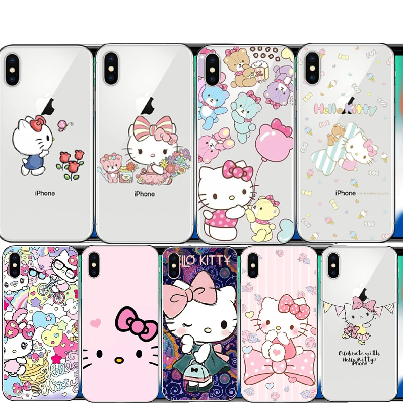 Прекрасный Hello kitty Новое поступление Мягкий Силиконовый ТПУ чехол для iphone 6 6S 7 8 Plus
