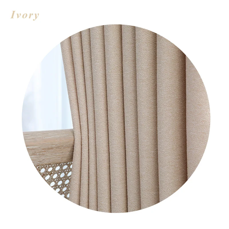 Ivory Innermor, домашний декор, роскошные занавески для гостиной, сплошные затемненные занавески для спальни, меховые занавески для кухни, Индивидуальные - Цвет: Ivory