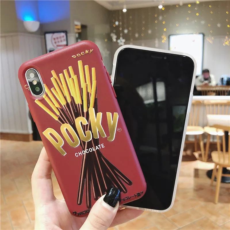 Японский матовый Силиконовый чехол Pocky для iPhone X XS Max 6 s мягкий из ТПУ 8 7 Plus XR |