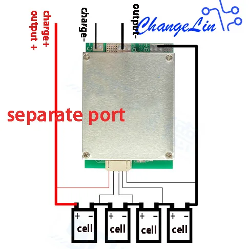 4S BMS 12 В 100A 32650 Lifepo4 литий-ионная батарея Защитная плата с балансом отдельный порт