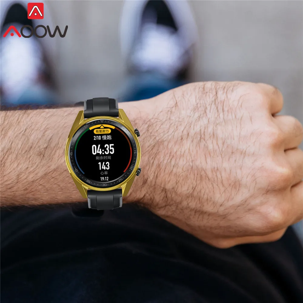 Мягкий ультратонкий защитный чехол из ТПУ с покрытием для huawei Watch GT/GT Active Edition, универсальная защитная рамка