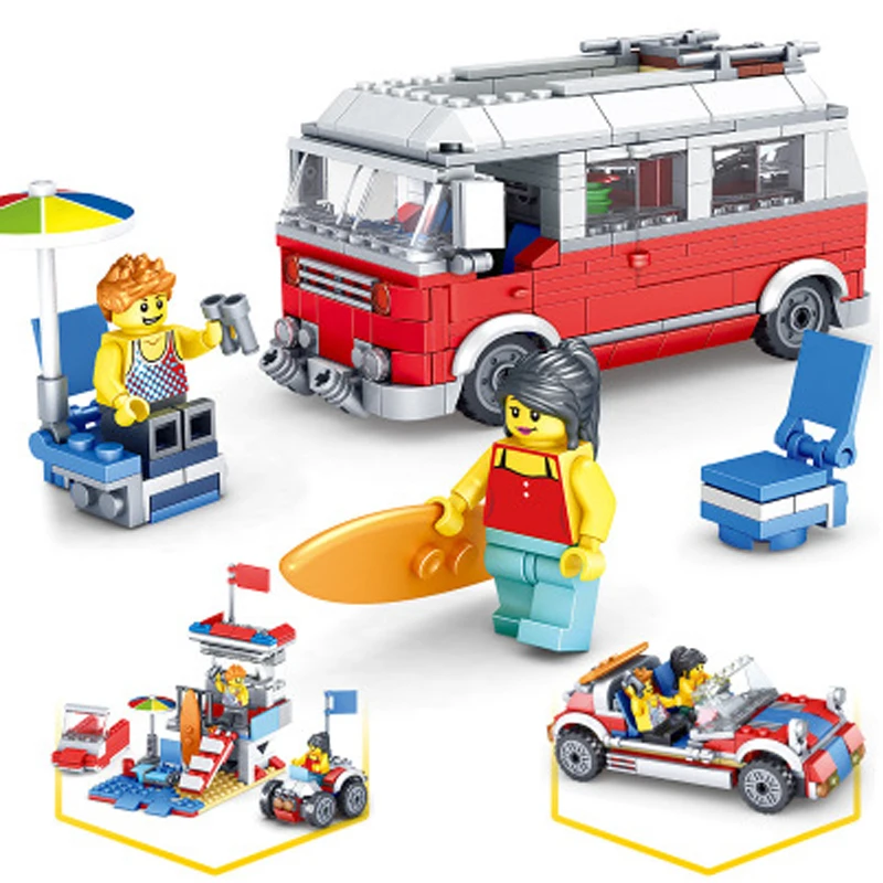 Creator 3in1 Camper Bus Transform гоночный автомобиль 374 шт. фигурки строительные блоки