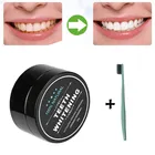 Отбеливание зубов порошок 30 г улыбка натуральный органический активированный уголь бамбуковая зубная паста с случайный цвет зубная щетка