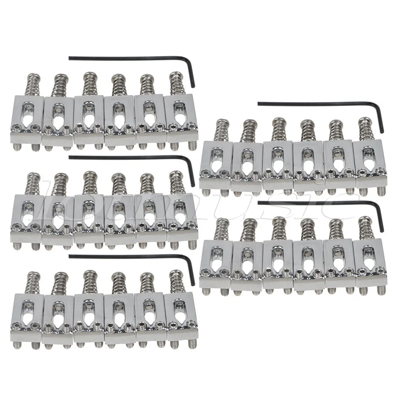 30 шт. Хромированные Металлические седла для гитарного моста сменный гитары Tele
