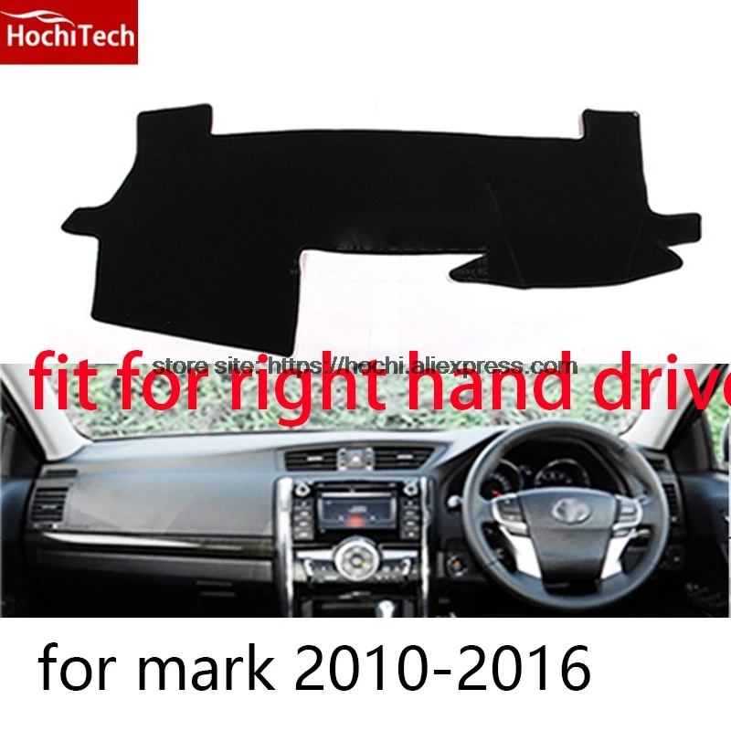 

Защитный коврик для приборной панели toyota Mark x Reiz с правой стороны, Черный Автомобильный Стайлинг, наклейки для интерьера, товары