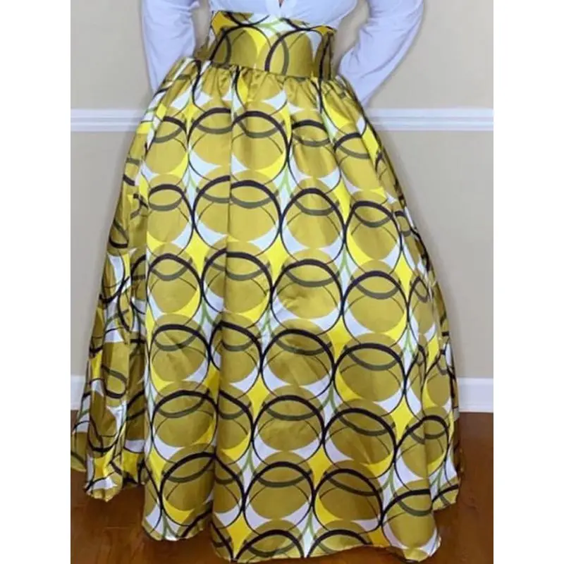 2019 Женская африканская Дашики эластичная Осенняя зимняя летняя пляжная юбка