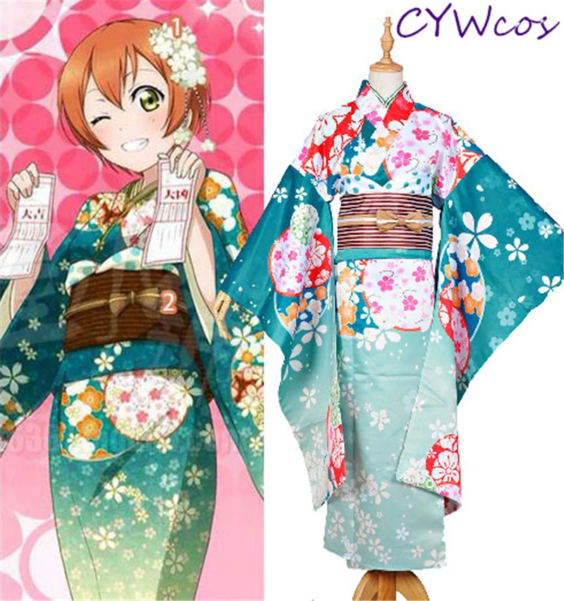 Аниме Love Live Косплей новый весенний Костюм Rin Hoshizora японское кимоно Униформа