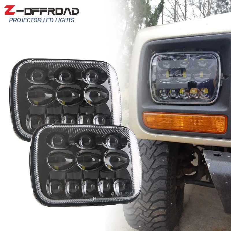 Черная точка EMARK 5x7 дюймов 12 в фары для грузовика LED сборка Замена 6x7 &quotпроектор