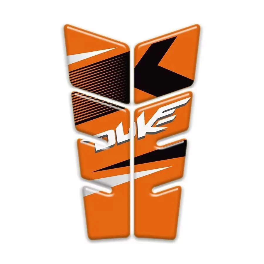 3D Рыба наклейка "кость" наклейка эмблема защитный Танк Pad Cas Крышка для KTM Duke 125 200 390 690 990 1290 - Цвет: Оранжевый