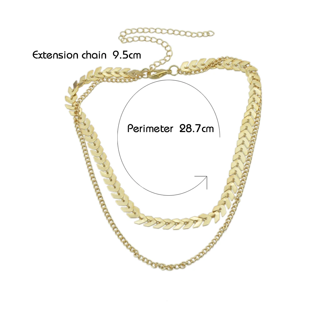 Joywish минималистский ювелирных изделий Цвет серебро Многослойная Сеть Цепочки и