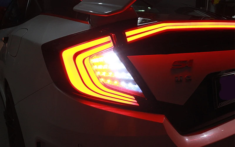 Vland 3 шт. задний фонарь для Honda Civic задний светильник s с светодиодный Предупреждение ющий светильник