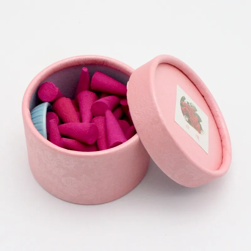 1 кор./лот(Approx25-30pcs) 1,2*3 см благовоние для пагоды натуральные ароматические палочки Роза нюха башня сандалового дерева специй C0806