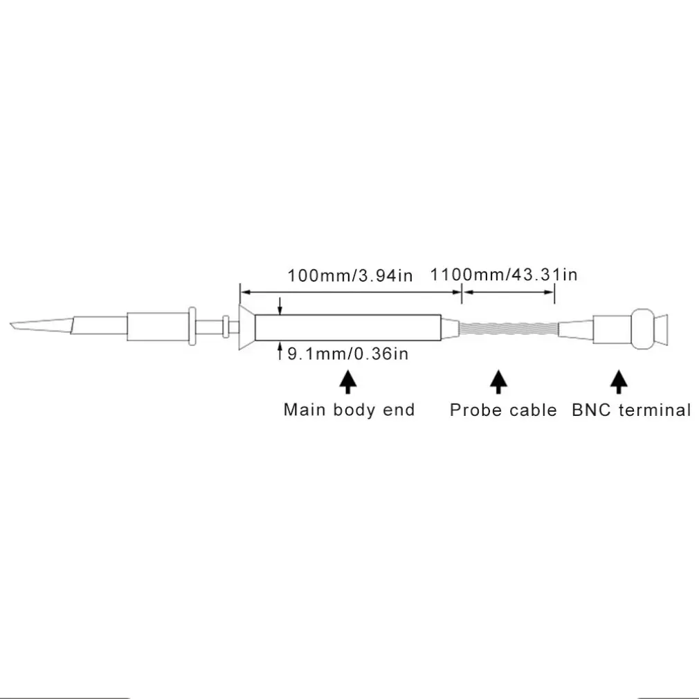 P4100 100: 1 щуп осциллографа 100X Высокое напряжение 2КВ 100 МГц полоса пропускания BNC
