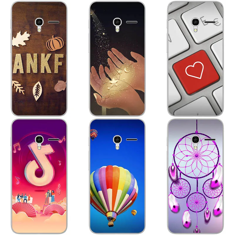 Мягкий с рисунком из ТПУ чехол для Alcatel One Touch Pixi 3 4,5 4G версия 5017D 5019D 5019 чехол для телефона s задняя крышка цветок