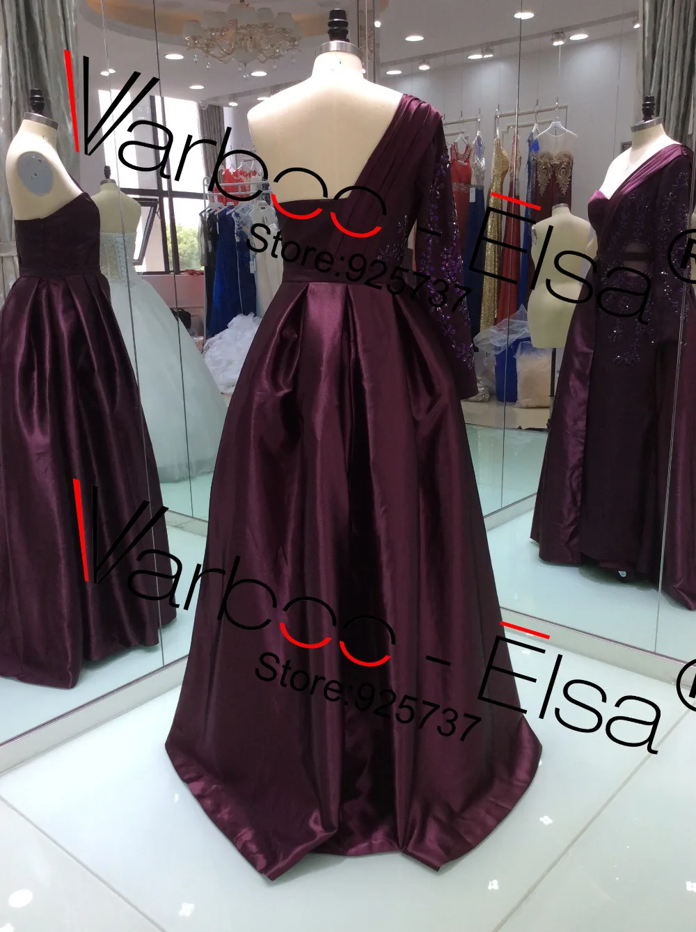 Женское вечернее платье в арабском стиле varboo_эльза длинное фиолетовое до пола с