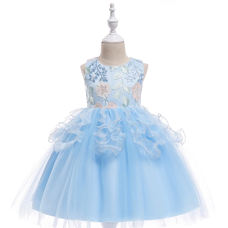 ABGMEDR Brand Flower Girl Dress for Wedding and Party Girls Embroidered Princess Monsoon Kids Children Christmas Clothing | Детская
